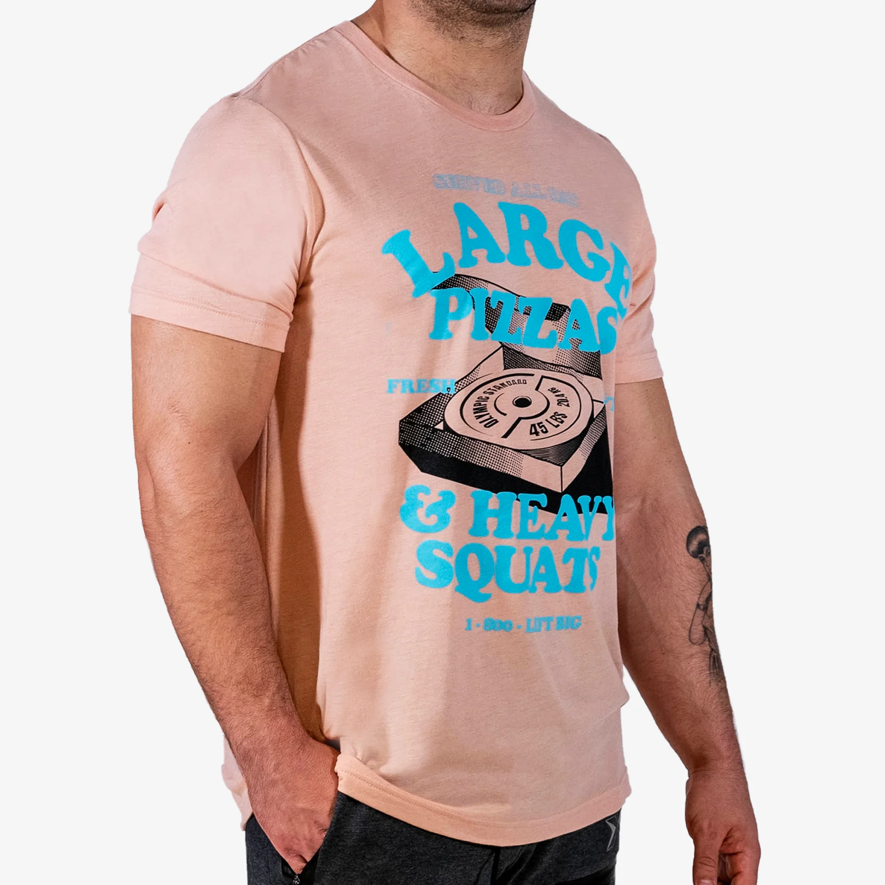 FITTEST FREAKEST PIZZA SQUATS T-SHIRT - Image 3