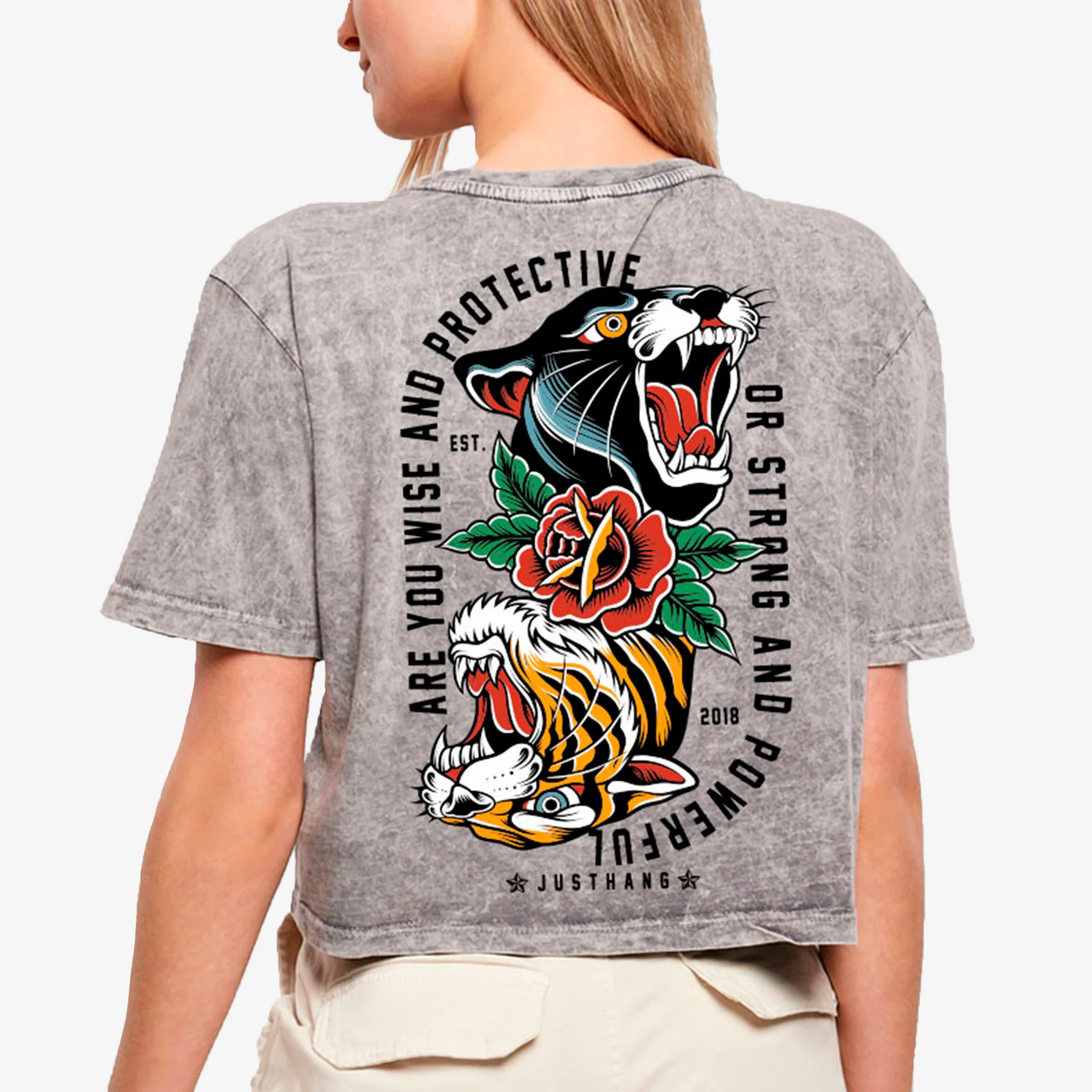 JUSTHANG OVERSIZE CROP TOP