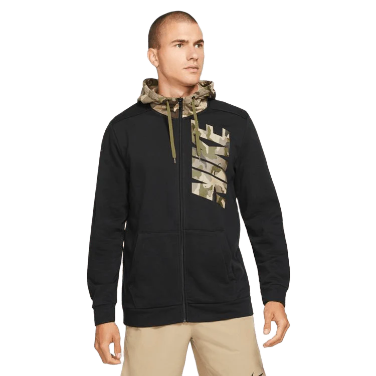 NIKE DRI-FIT FULL-ZIP CAMO HOODIE