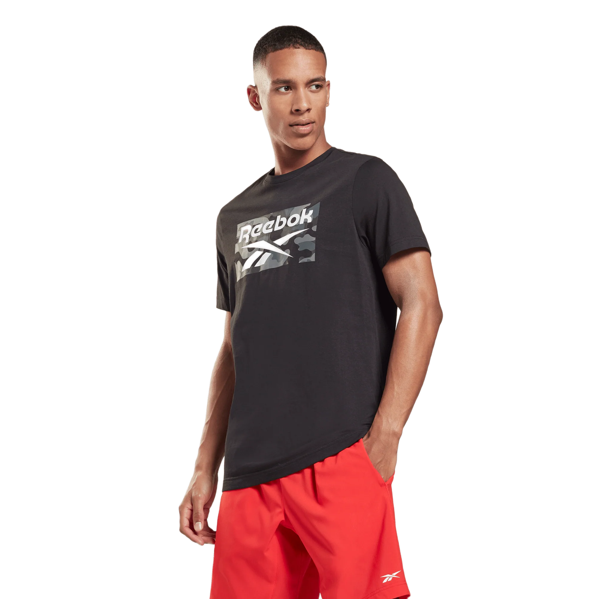 REEBOK CAMO ALLOVER PRINT T-SHIRT