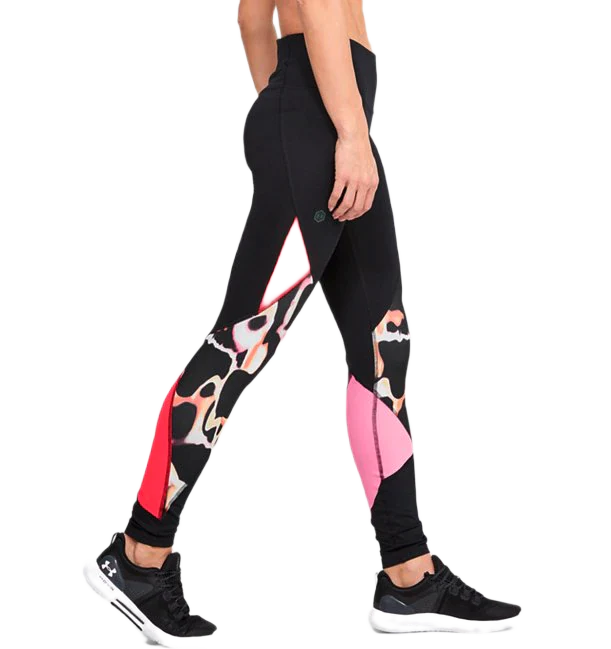 UNDER ARMOUR RUSH PRINT BLOCK LEGGINGS